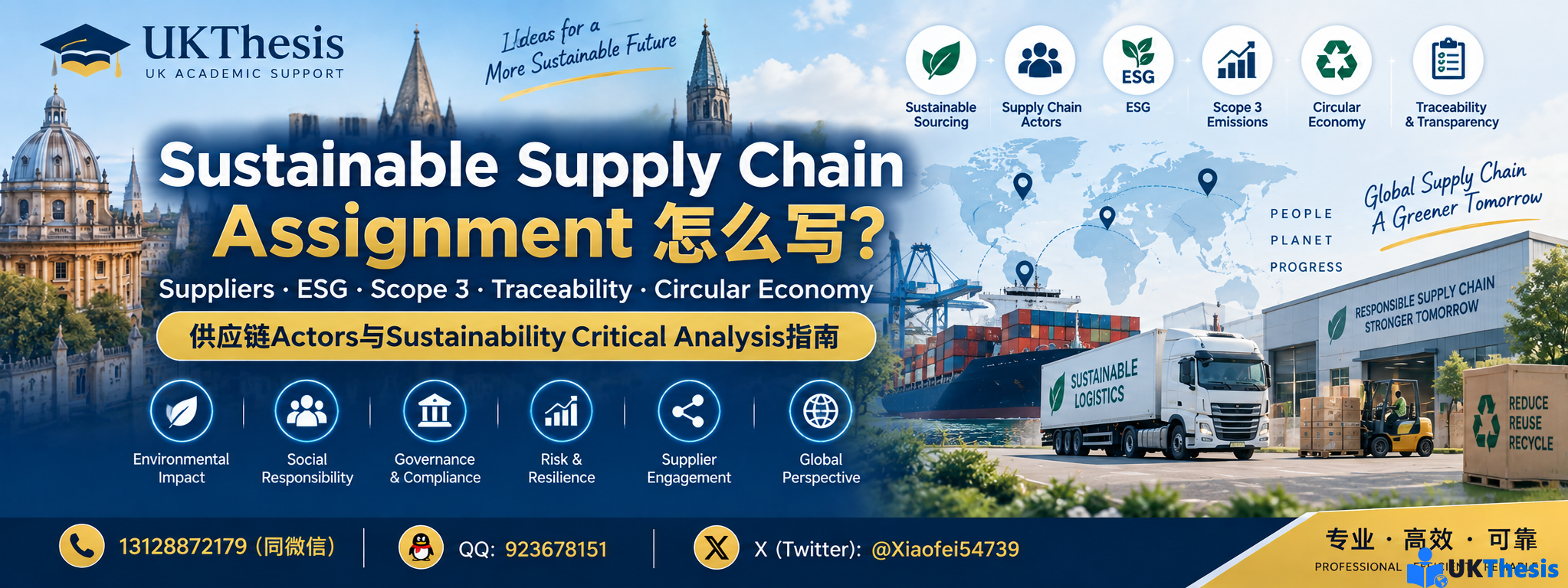 Sustainable Supply Chain Assignment怎么写？ESG、Scope 3、Traceability与Circular Economy供应链分析指南