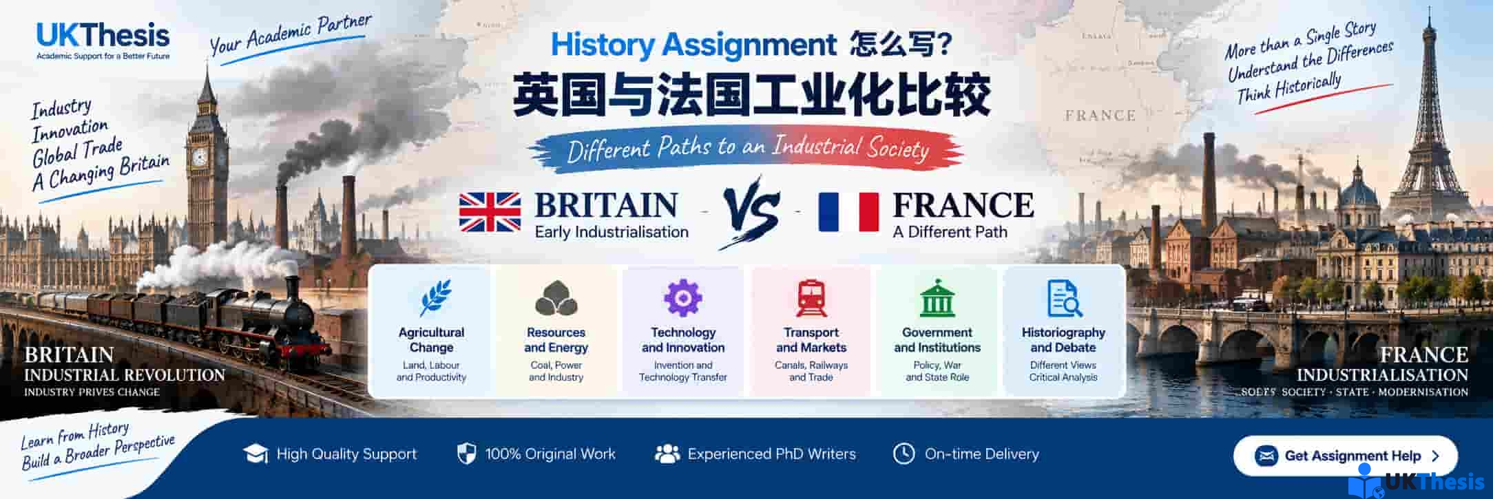 History Assignment英国与法国工业化比较 Industrial Revolution案例分析 History Assignment英国与法国工业化比较 Industrial Revolution案例分析