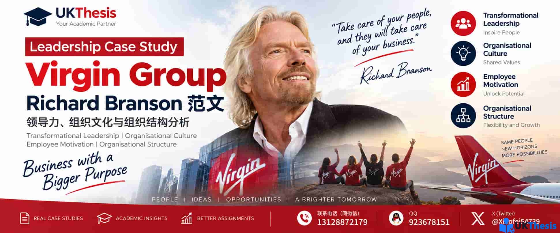 Virgin Group Leadership Case Study范文:Richard Branson领导力、组织文化与Transformational Leadership Virgin Group Leadership Case Study范文:Richard Branson领导力、组织文化与Transformational Leadership