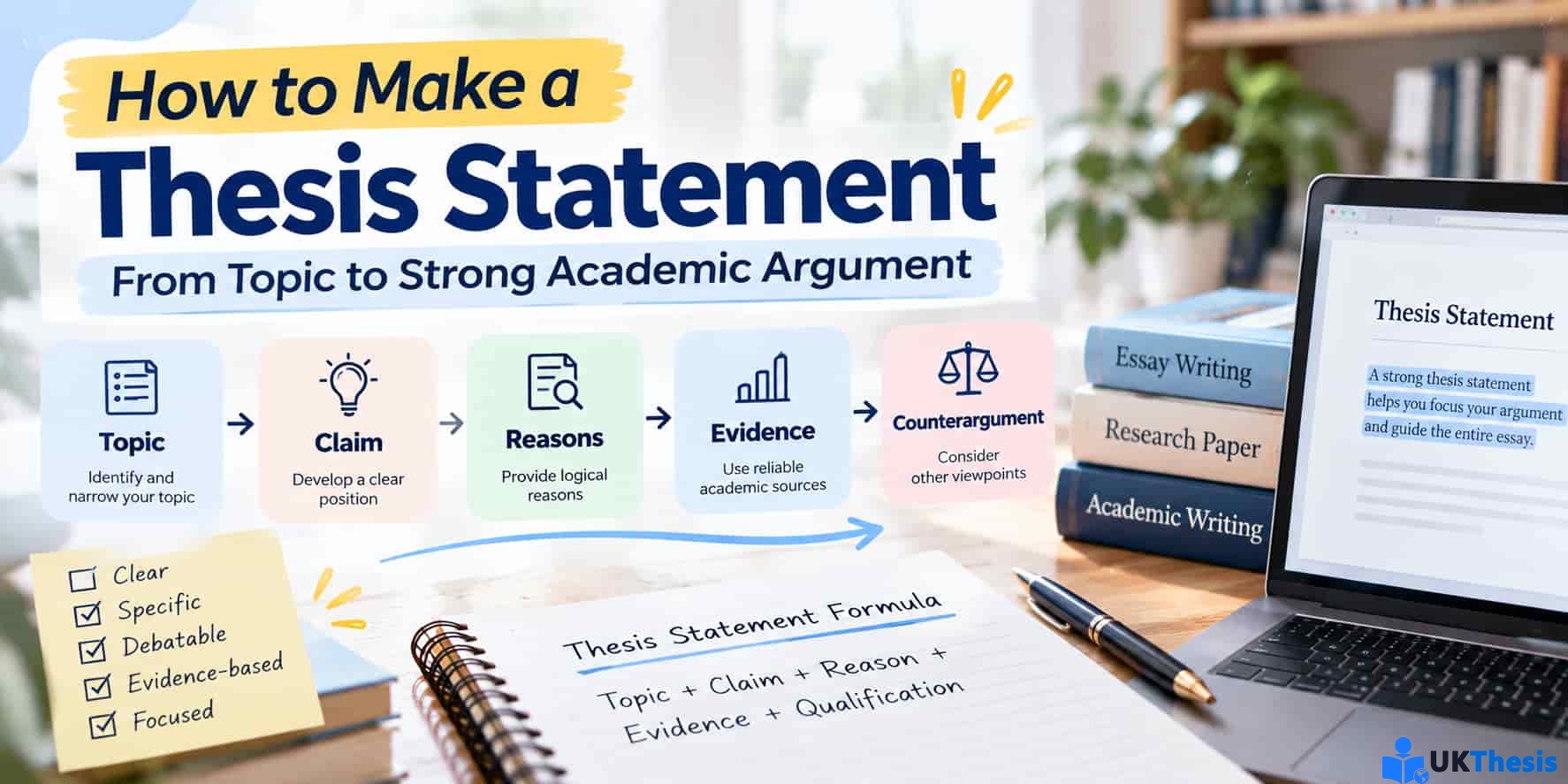How to Make a Thesis Statement:从Topic、Claim到Evidence与Counterargument的写作步骤 How to Make a Thesis Statement:从Topic、Claim到Evidence与Counterargument的写作步骤
