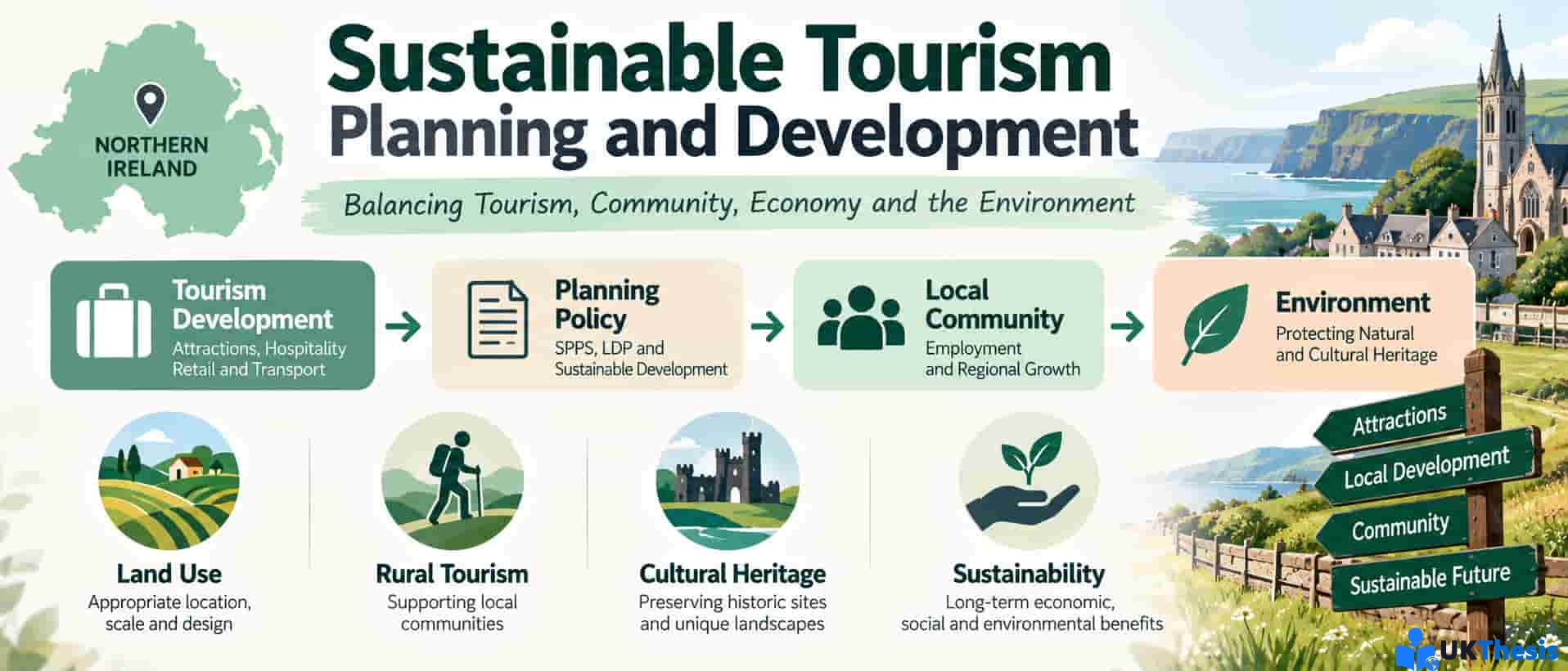 Northern Ireland Sustainable Tourism Essay:Tourism Planning、Land Use与旅游发展政策分析 Northern Ireland Sustainable Tourism Essay:Tourism Planning、Land Use与旅游发展政策分析