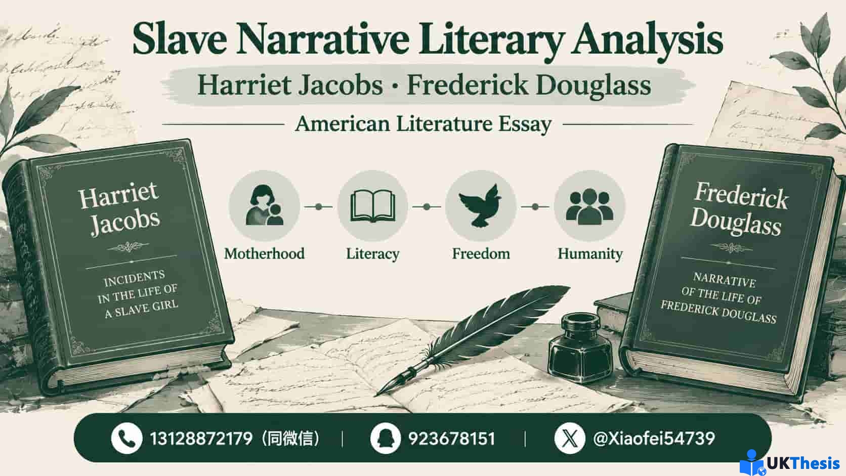 Slave Narrative Literary Analysis关于Harriet Jacobs与Frederick Douglass奴隶叙事文学分析 Slave Narrative Literary Analysis关于Harriet Jacobs与Frederick Douglass奴隶叙事文学分析
