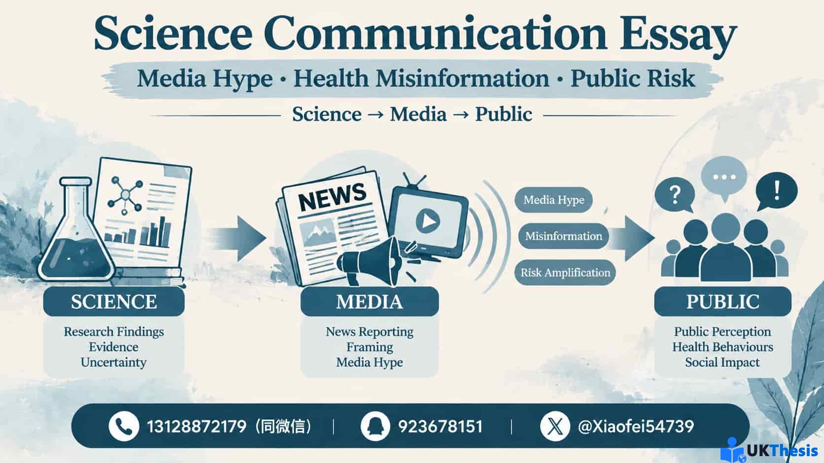 Science Communication Essay关于Media Hype Health Misinformation与Public Risk分析